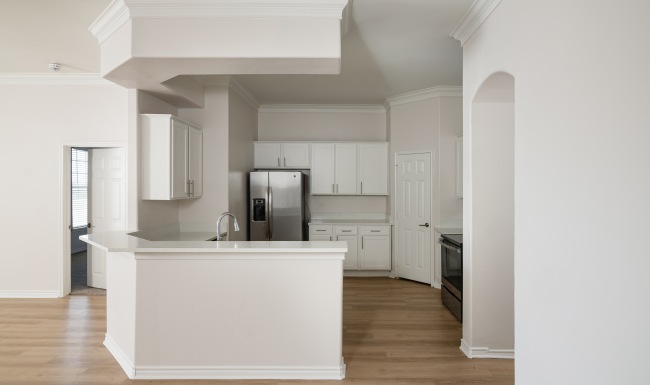 spacious floorplan with kitchen